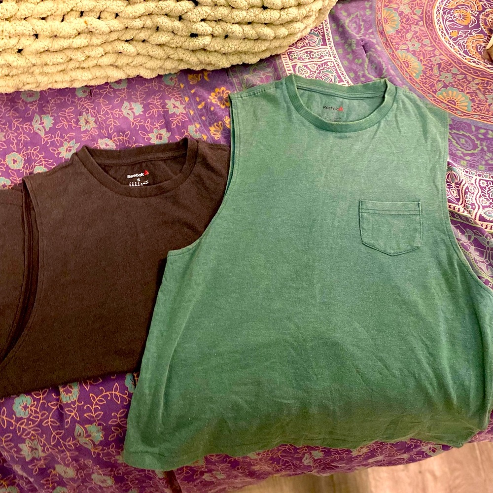 Lot of 2 Reebok Muscle Tank Tops